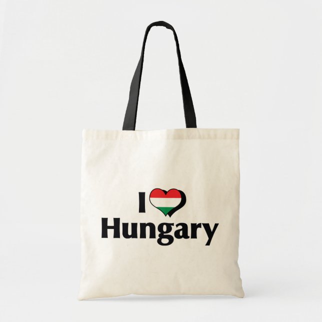 I Love Hungary Flag Tote Bag (Front)