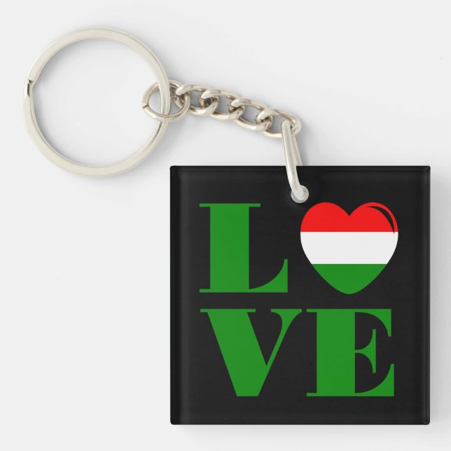 I love Hungary Key Ring (Front)