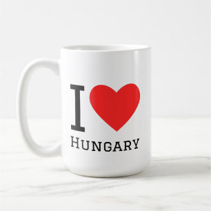 I love Hungary square sticker Coffee Mug