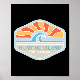 I Love Hunting Island Beach South Carolina Ocean W Poster