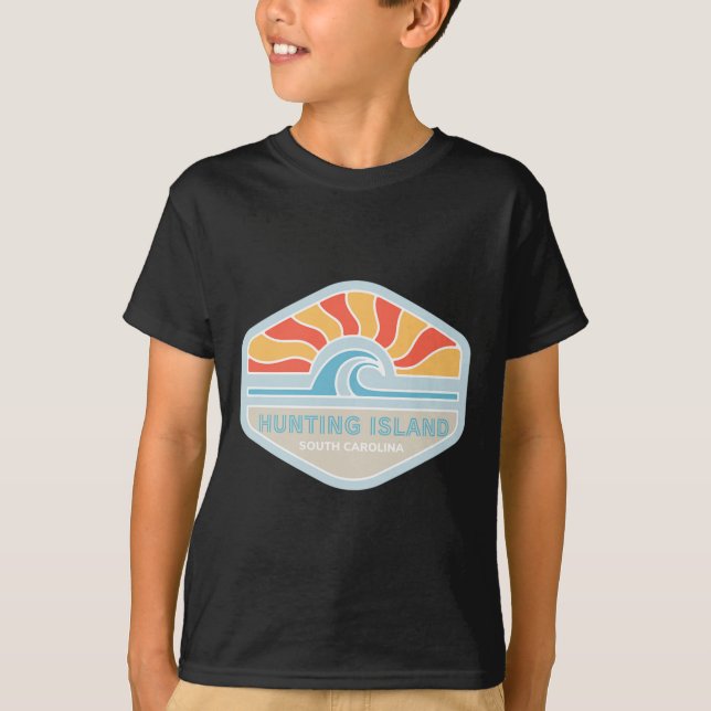 I Love Hunting Island Beach South Carolina Ocean W T-Shirt (Front)