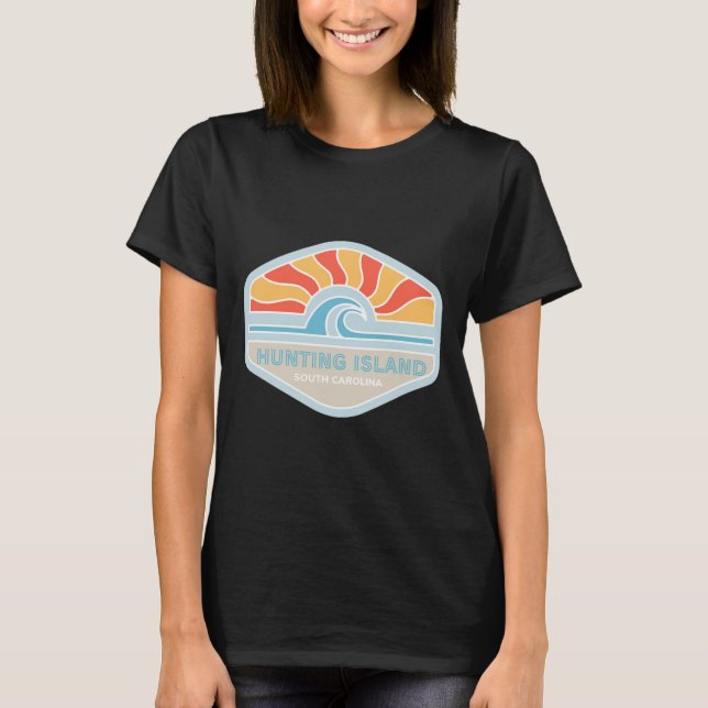I Love Hunting Island Beach South Carolina Ocean W T-Shirt (Front)