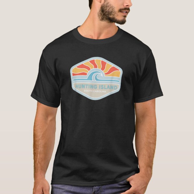 I Love Hunting Island Beach South Carolina Ocean W T-Shirt (Front)