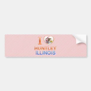 I Love Huntley, IL Bumper Sticker