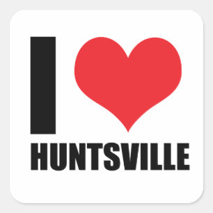 I love Huntsville Square Sticker