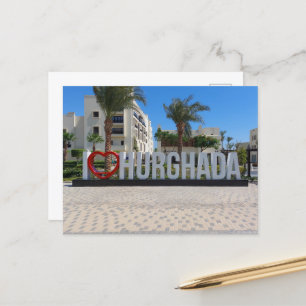 I love Hurghada Egypt Vacation Souvenir Photo Postcard