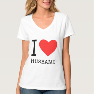I love husband square sticker T-Shirt
