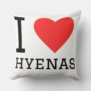 I love hyenas cushion
