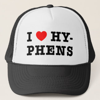 I Love Hyphens Trucker Hat