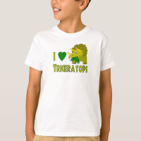 I Love (I Heart) Triceratops Cute Dinosaur