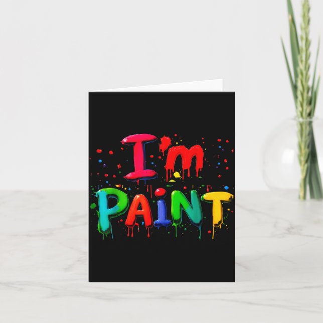 I Love I Like To Finger Paint Couple I'm Paint Val Card (Front)