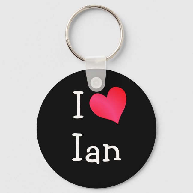 I Love Ian Key Ring (Front)