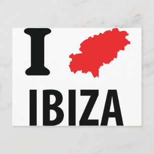 I love Ibiza contour icon Postcard