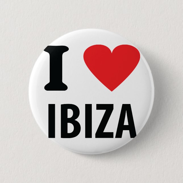 I love Ibiza icon 6 Cm Round Badge (Front)