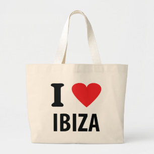 I love Ibiza icon Large Tote Bag
