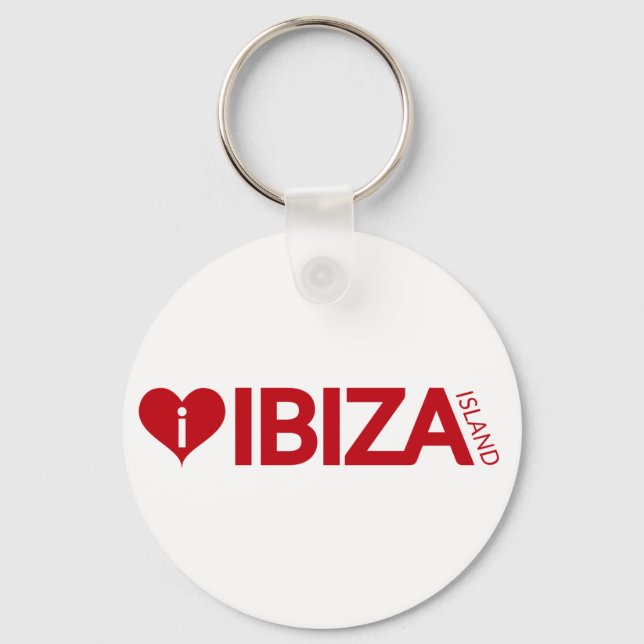 i Love Ibiza Island Original Authentic souvenirs. Key Ring (Front)