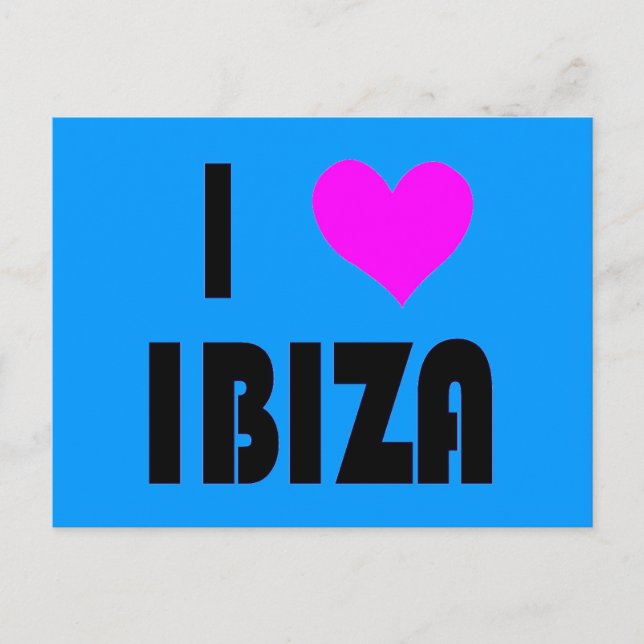 I Love Ibiza postcard (Front)