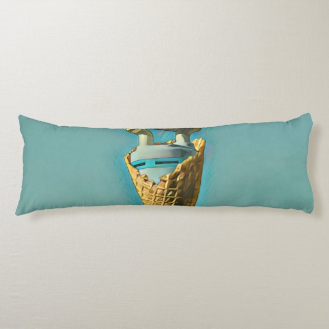 I love ice cream artwork body cushion (Front)