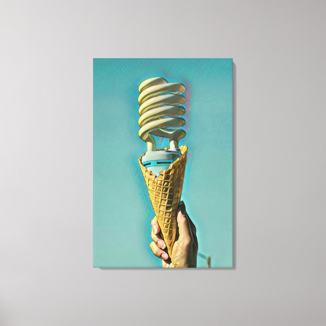 I love ice cream artwork canvas print (Front)