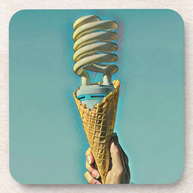 I love ice cream artwork coaster (Front)