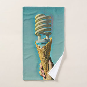 I love ice cream artwork hand towel