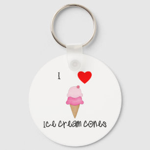 I love ice cream cones key ring