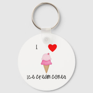 I love ice cream cones key ring