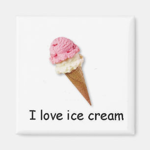 I love ice cream Double Dip Cone Magnet