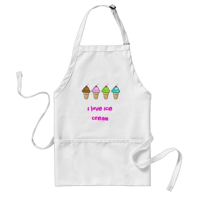 i love ice cream standard apron (Front)
