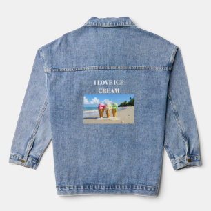 I Love Ice Cream – Sweet Life Vibes Denim Jacket