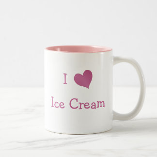 I Love Ice Cream Two-Tone Coffee Mug