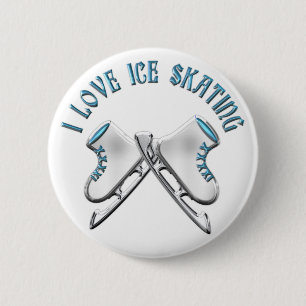 I Love Ice Skating 6 Cm Round Badge