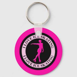 I LOVE ICE SKATING KEY RING