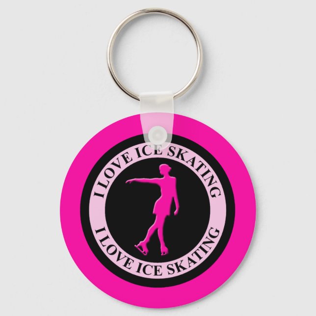 I LOVE ICE SKATING KEY RING (Front)