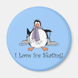 I Love Ice Skating Penguin Tees and Gifts Magnet