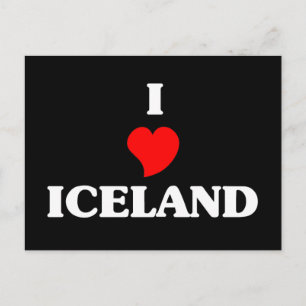 I Love Iceland Postcard