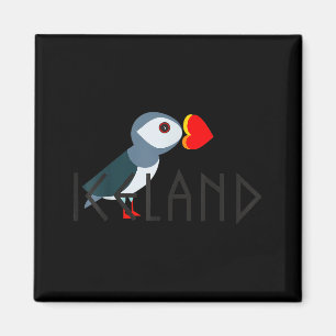 I Love Iceland Puffin Icelandic Gift  Magnet