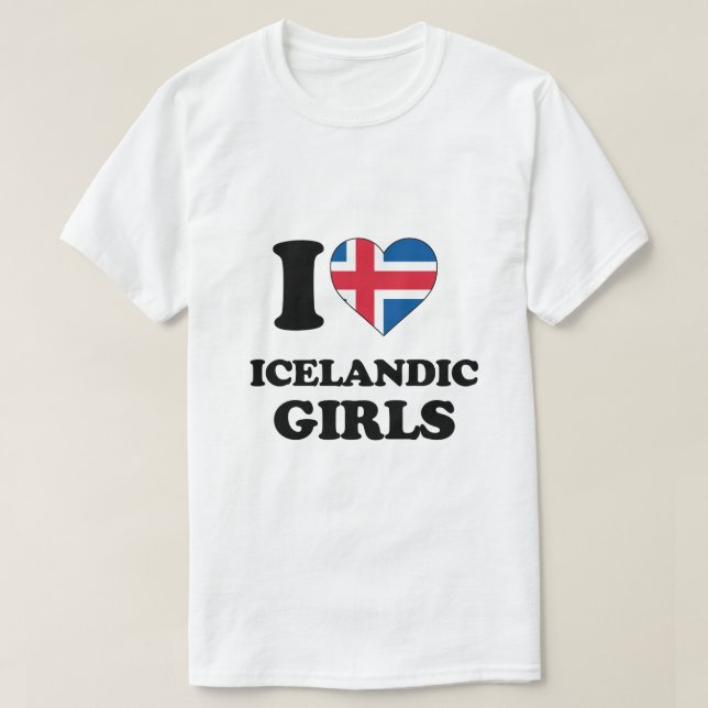 I love Icelandic Girls T-Shirt (Design Front)