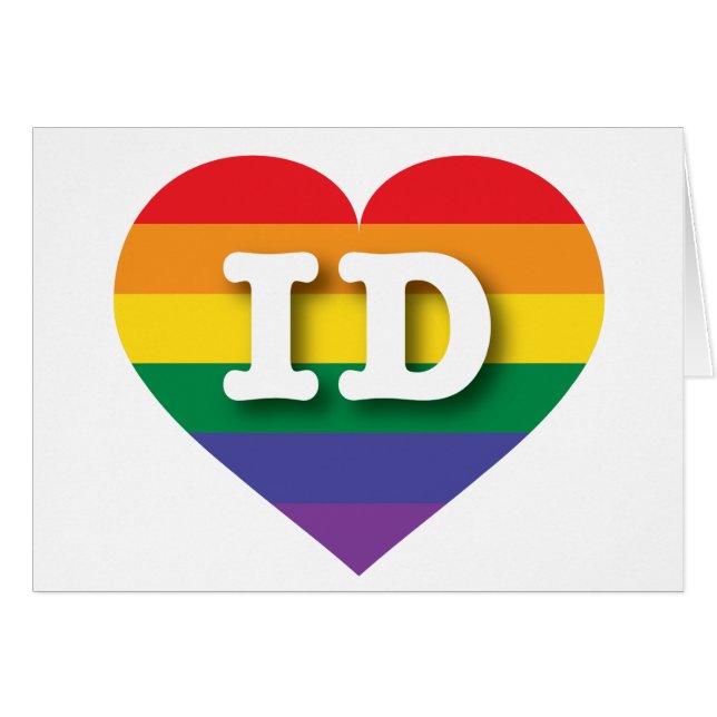 I love Idaho Gay Pride Rainbow Heart (Front Horizontal)