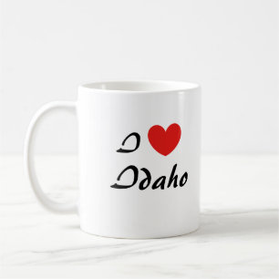 I Love Idaho Heart Typography Coffee Mug