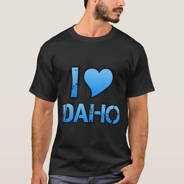I Love Idaho Skate Style T-Shirt (Front)