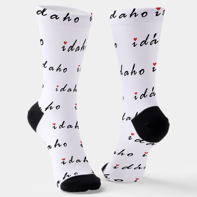 I love Idaho Socks (Angled)