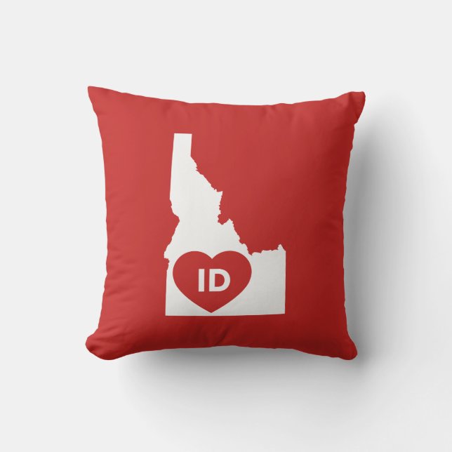 I Love Idaho State Throw Pillow 16" x 16" (Front)