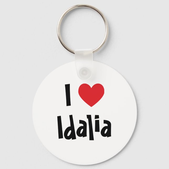 I Love Idalia Key Ring (Front)
