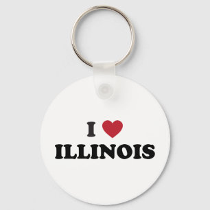 I Love Illinois Key Ring