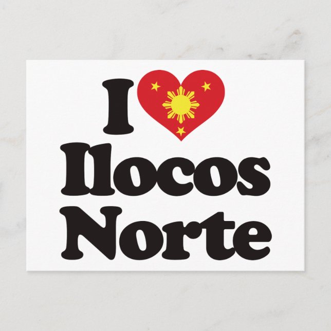 I Love Ilocos Norte Postcard (Front)