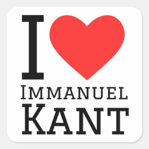 I love immanuel kant  square sticker