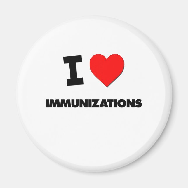 I Love Immunisations Magnet (Front)