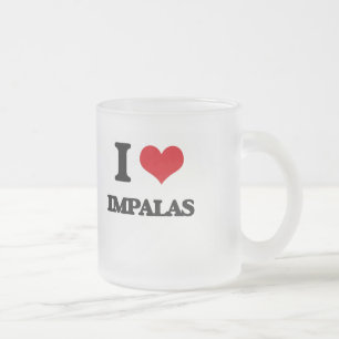 I love Impalas Frosted Glass Coffee Mug