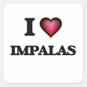 I Love Impalas Square Sticker